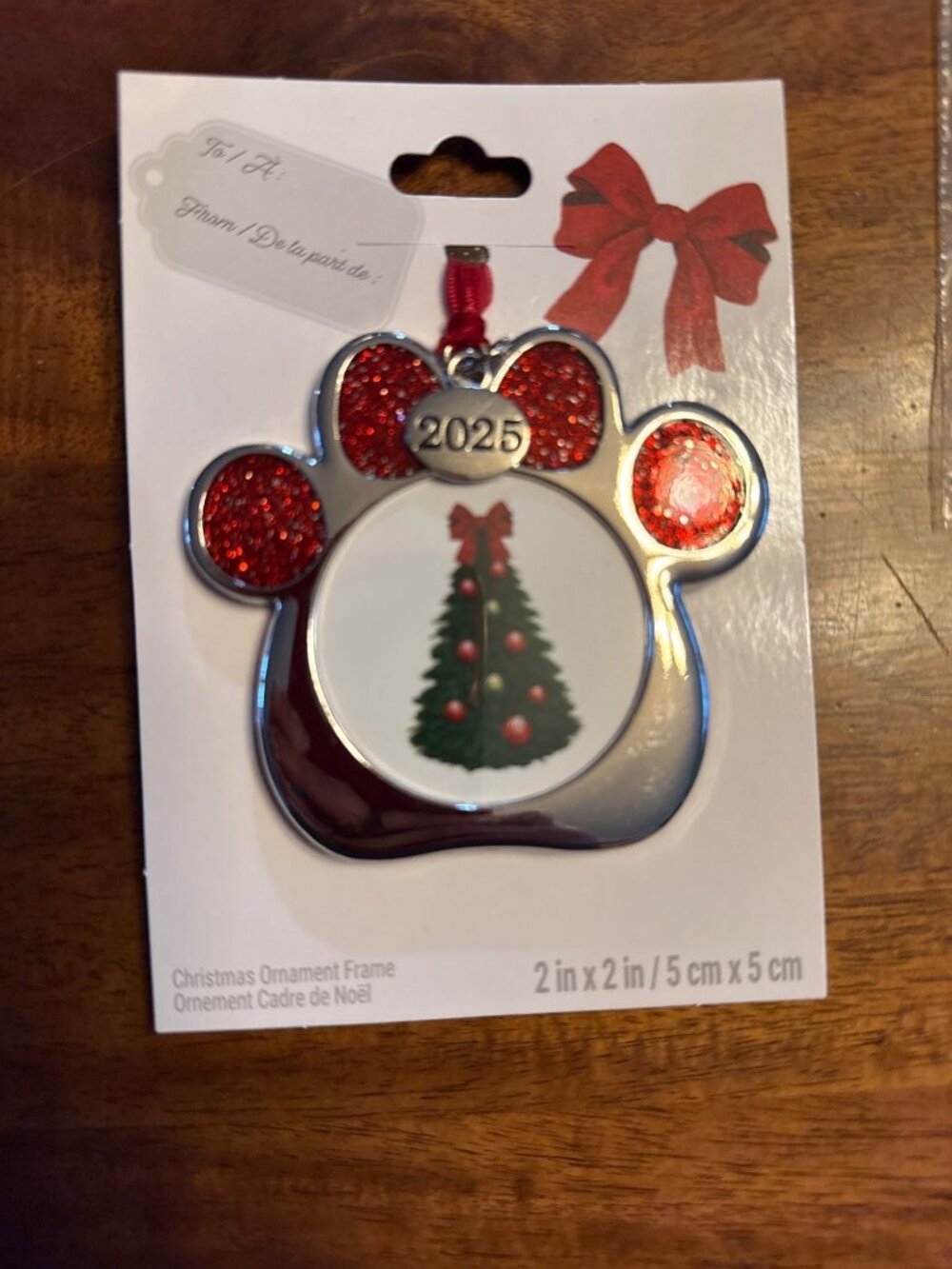 Studio Décor 2025 Paw Print Christmas Ornament Frame